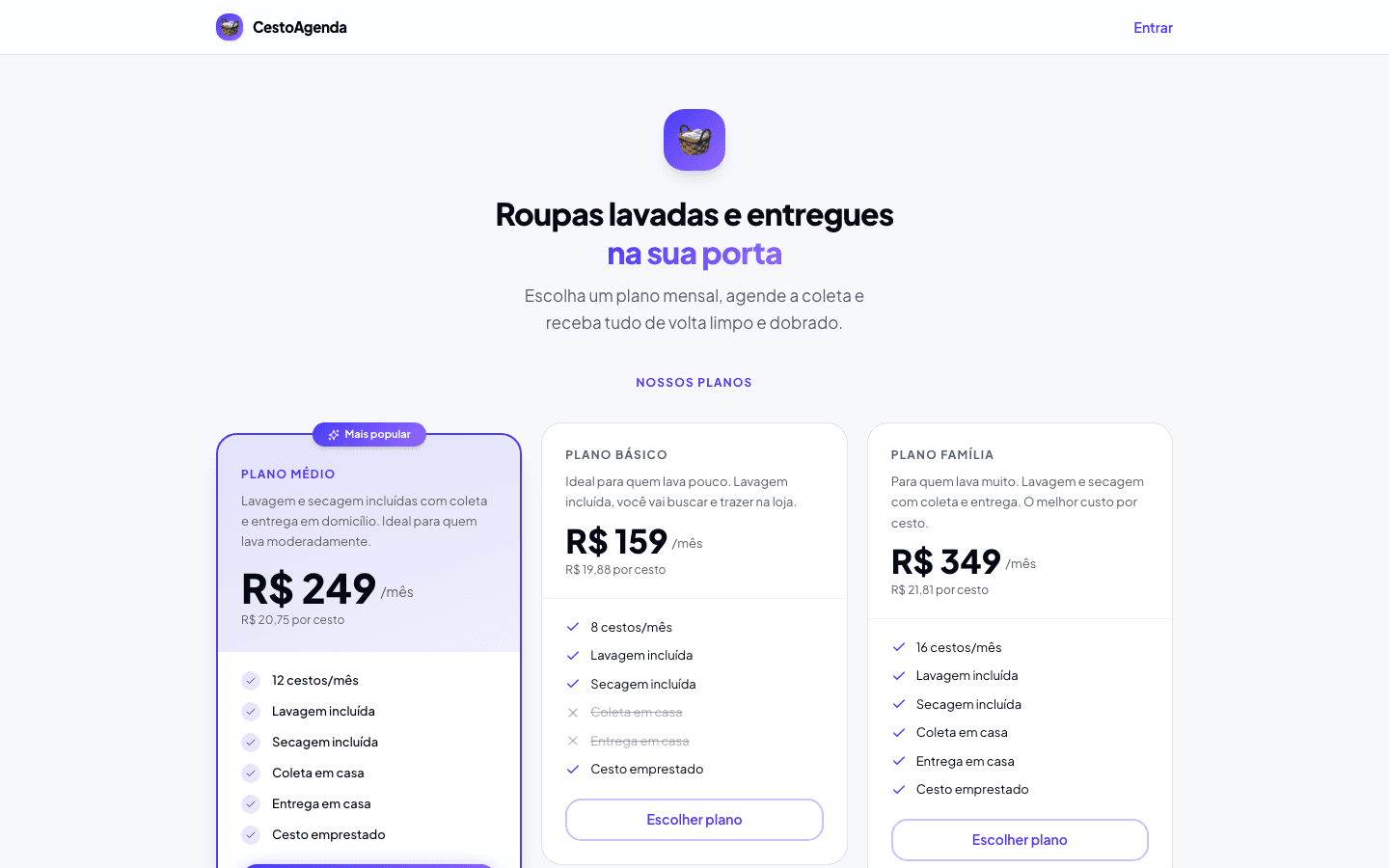 CestoAgenda — desktop