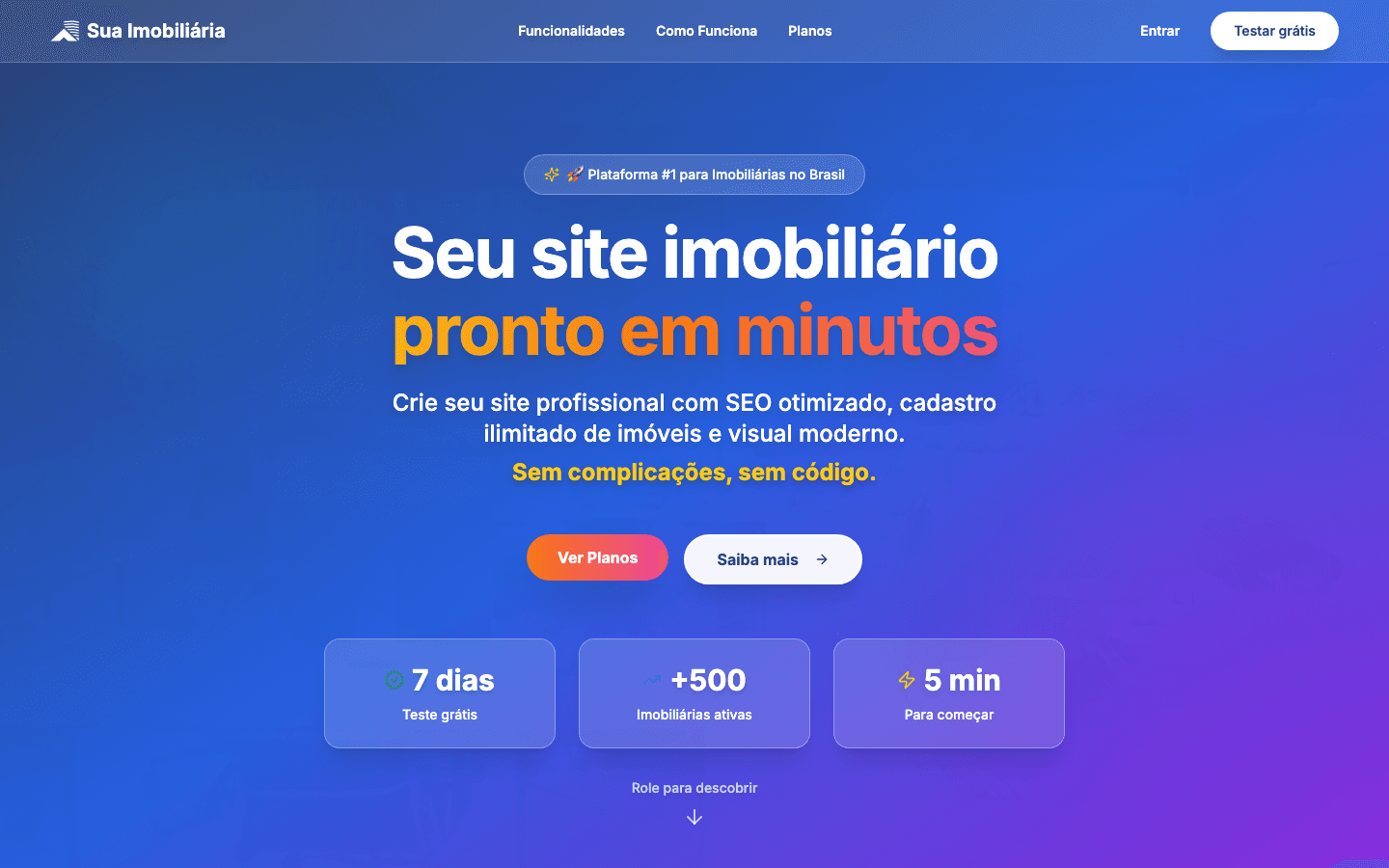 Sua Imobiliária — desktop