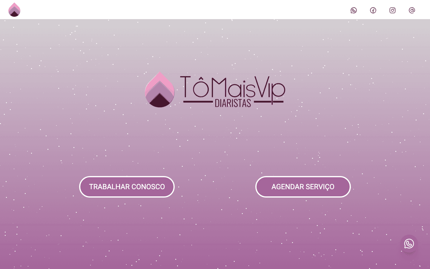 Site institucional Tô Mais Vip — desktop