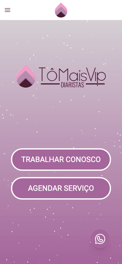 Site institucional Tô Mais Vip — mobile